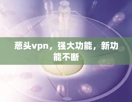 葱头vpn，强大功能，新功能不断