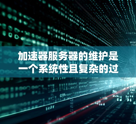 加速器服务器的维护是一个系统性且复杂的过程，涉及多个方面和步骤。以下是一个结构化的维护指南，帮助您全面理解和实施加速器服务器维护