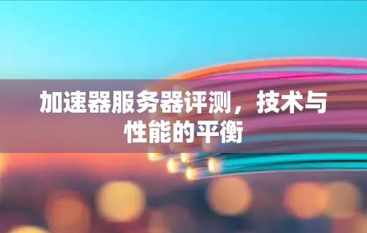 加速器服务器评测，技术与性能的平衡