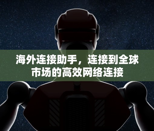 海外连接助手，连接到全球市场的高效网络连接