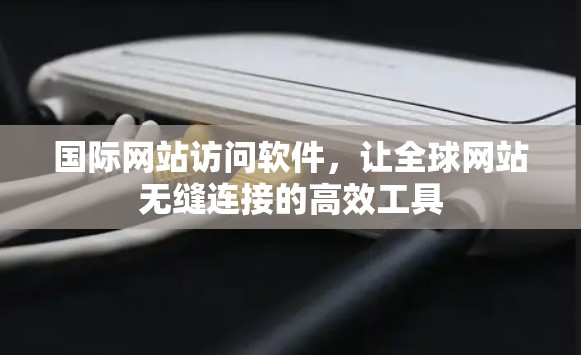 国际网站访问软件，让全球网站无缝连接的高效工具