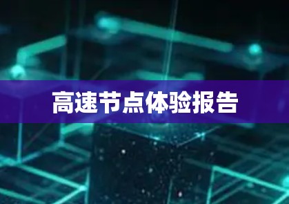 高速节点体验报告