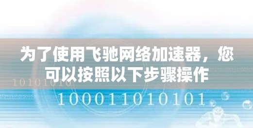为了使用飞驰网络加速器，您可以按照以下步骤操作