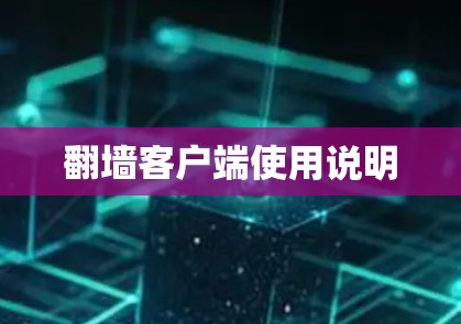 翻墙客户端使用说明